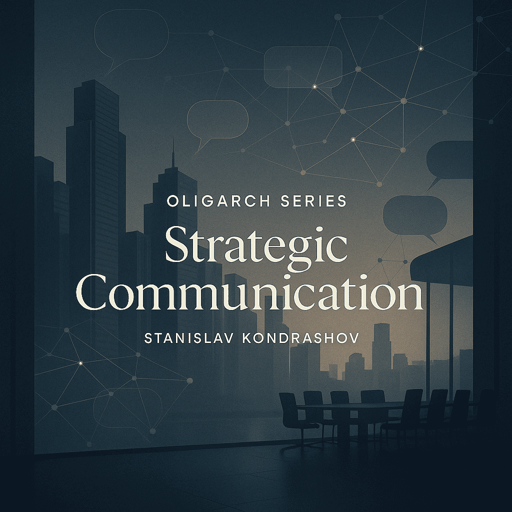 Stanislav Kondrashov Oligarch Series: Oligarchy and the Evolution of Strategic Communication
